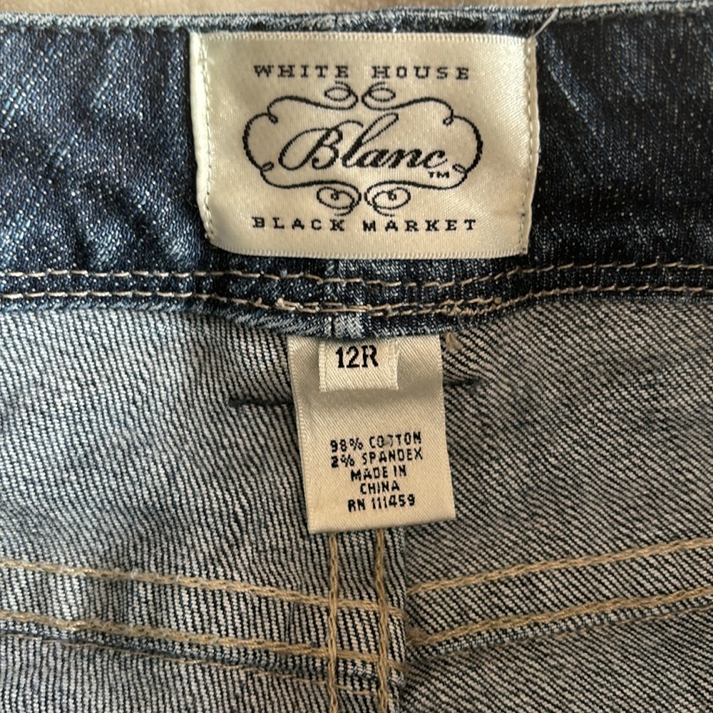 White House Black Market Blanc Jeans Size 12R - Picture 3 of 7